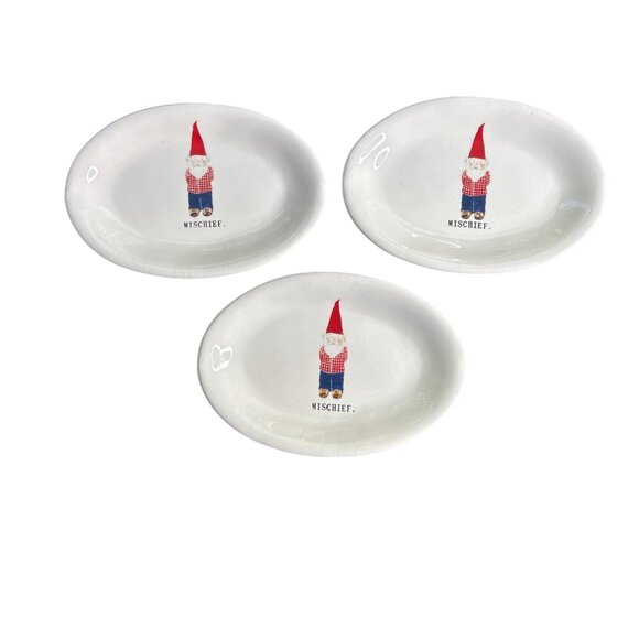 Ray Dunn Artisan Collection by Magenta "Mischief Gnome" Set of 3 Appetizer Plate - Picture 1 of 4